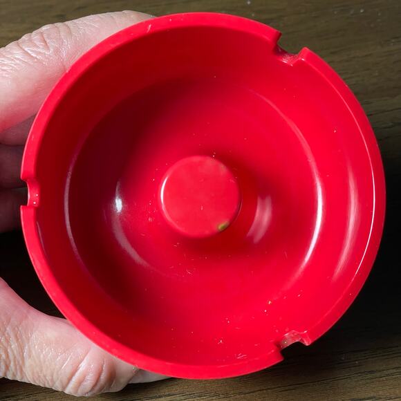 Vintage Budweiser Beer Ashtray Red Plastic 1980s Bar Bud Advertisement American - Picture 4 of 16